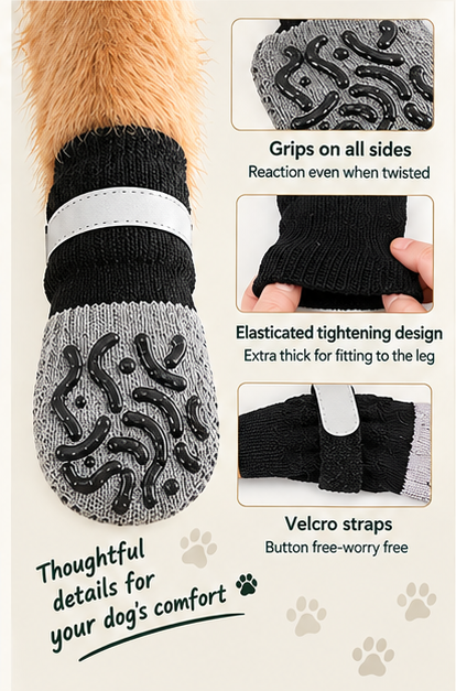Pawgrip Anti-Slip Dog Socks — Non-Slip Grip Traction Paw Protectors