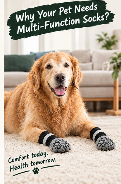 Pawgrip Anti-Slip Dog Socks — Non-Slip Grip Traction Paw Protectors